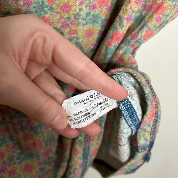 Natural Life Thermal Cami Tank Top Floral Patterned Size S Small - Picture 5 of 6